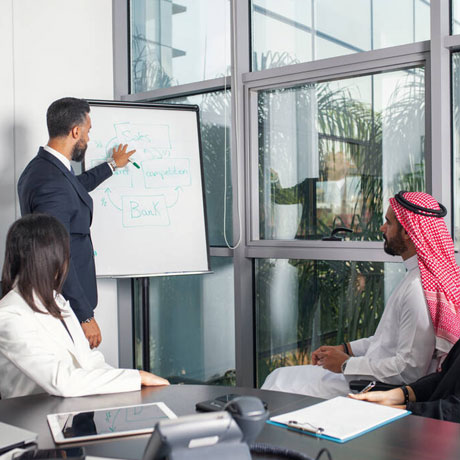Collaborative planning session focused on growth and innovation